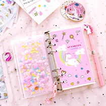Creative Net Red Hand account book notebook little fairy loose leaf book Girl mind quicksand hand book stationery