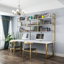 Computer desk Desk bookshelf One-piece desk combination Light luxury modern home student childrens bedroom desk Writing desk