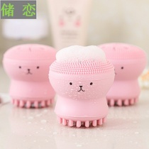 Cleanser manual double-sided facial washer brush head deep cleaning pores soft hair silicone artifact face female face milk
