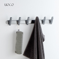 UOCO Creative clothes hook entrance hanger porch hook wall hanging wardrobe wall adhesive hook non-perforated door rear hook