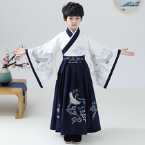 Childrens costume Hanfu Boys 2021 new high-end little boy Tang suit summer Big Boy thin autumn Chinese style