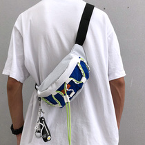 Personality Tidal Card Chest Bag Mens Fashion Ins Day Ensemble Casual Little Satchel Mens Sports Purse Summer Sloped Satchel