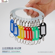 Thickened metal keychain Keychain Markable storage keychain Classification management Keychain buckle Keychain string