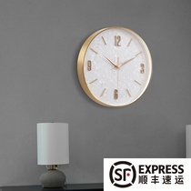 American wall clock Simple artist with fashion creative living room Dining room Modern atmosphere Silent wall hanging three-dimensional clock