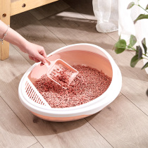 Cat litter box Small kitten special semi-closed deodorant and splash-proof cat toilet Cat basin Shit small milk cat supplies