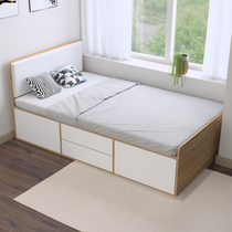 Custom tatami solid wood childrens bed Nordic small apartment simple one meter two high box storage drawer bed sheet bed