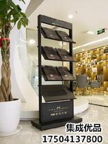 Book front desk floor-to-ceiling magazine storage rack Multi-layer newspaper promotional material rack Book color page display rack three layers