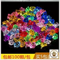 Fake diamond Artificial crystal diy colorful stone props Simulation photo toy Studio gem childrens jewelry fake