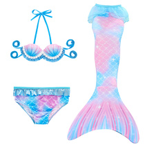 Mermaid tail childrens swimsuit Little girl split swimming suit Girl baby princess bikini clothes set