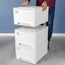 Ocean fish storage box drawer type solid color plastic clothes underwear storage box classroom finishing box wardrobe storage box