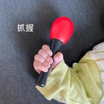 Visual chasing baby small catch training red red red newborn rattle hand hold Bell Bell sand hammer small toy baby ball player listen