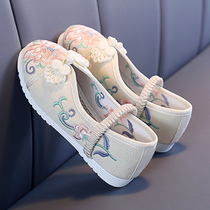 Children childrens shoes Girls embroidered shoes breathable ancient costume embroidery Hanfu shoes Cheongsam shoes Old Beijing cloth shoes Performance shoes