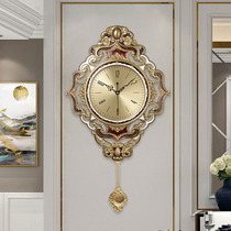 European style retro pure copper wall clock creative living room luxury luxury silent clock metal clock modern simple high end