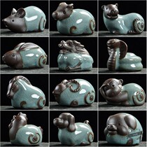 Ceramic twelve Zodiac ornaments cute Zodiac Mini Mouse cow Tiger Rabbit Dragon Snake Horse Sheep Monkey chicken dog pig crafts