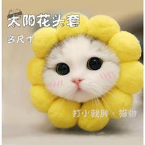 10 kinds of cat headgear sunflower rabbit cute anti-bite anti-licking pet dog headdress hat birthday dress