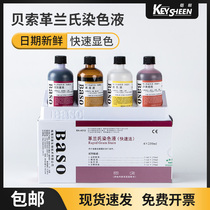Besso Baso Gram stain kit 100ml250ml biological stain decolorization liquid iodine solution gentian violet liquid sand yellow cell bacteria