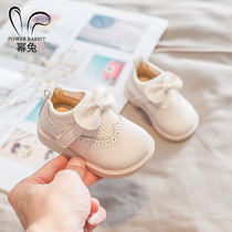 Female baby shoes Princess shoes spring and autumn 1 year old 2 soft bottom toddler toddler shoes childrens shoes single shoes leather shoes
