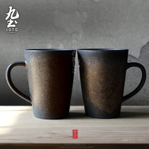Jiutu Japanese creative mug simple ceramic art cup office cup couple ceramic tea cup customization
