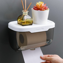 Punch-free toilet tissue box waterproof toilet paper roll paper box toilet storage bathroom rack wall hanging