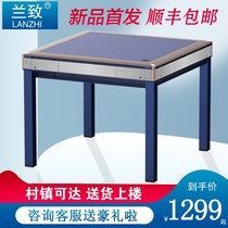 Lanzhi mahjong machine automatic table dual-use new mahjong table heating folding household silent roller coaster machine hemp