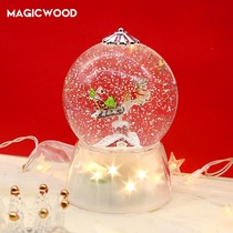 Santa Claus Crystal Ball Music Box Music Box Floating Snow to send children children girls friends Christmas gifts