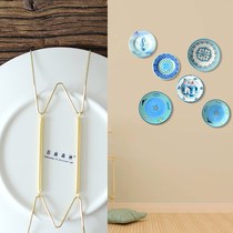 w-shaped invisible decorative plate metal adhesive hook spring hook bracket hanging plate shelf decorative plate adhesive hook viewing plate hook