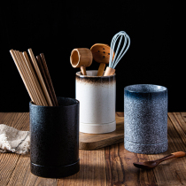 Japanese restaurant chopstick basket Chopstick holder Household drain chopstick tube Knife and fork storage shelf Chopstick box Creative tableware