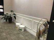 The exquisite polymer (PU) line background wall European construction is simple and green.