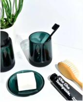 Good fruit & collection soap dish bathroom glass dark green soap dish modern simple family practical soap box