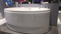 Orusa bathroom imported acrylic body shape massage independent bath with shower faucet integrated bathtub