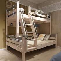 Qizhi all solid wood ecological environmental protection children's bed high and low bed bunk bed sub-shopping mall with the same style