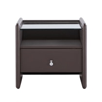 Xilinmen Frenchman FT1701-2 Modern simple solid wood pine double drawer French brown bedside table Bedside table