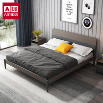 A furniture Nordic solid wood bed plate bed modern simple double bed 18 meters small apartment high box storage bed
