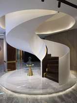 Mei step solid wood staircase rotating staircase household duplex indoor pedal Villa staircase whole house custom