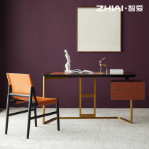 Zhiai simple modern desk calligraphy table small apartment IKEA study table home walnut designer model