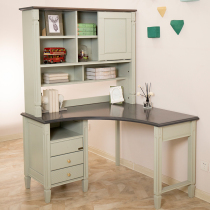 Leading show solid wood corner computer desktop table home desk bookshelf combination childrens writing desk simple student bookcase
