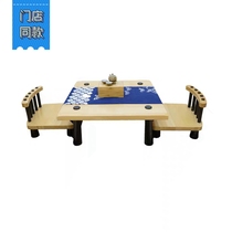 Meihe and room tatami Hanlin table and chair 23321 beech wood material tea table and chair combination Zen Kang table low deposit