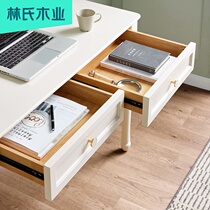 Lins Wood Industry Korean Pastoral Computer Desktop Desk Bedroom Study Home Writing Desk Integrated Set BD3V