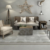Shunhui tile 600*600 fashion cloth pattern antique brick linen style Terrace Room ground American simple