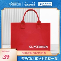 Gujia home custom-made felt Hand bag ladies storage gifts environmental shopping bags simple Festival