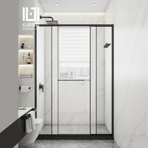 Heart Sea Gare stainless steel shower room Yard type dry and wet separation partition glass door integral shower room