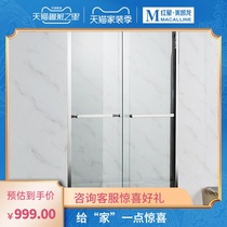 Jiumu bath room shower room dry and wet separation partition glass door bath screen in-line bathroom