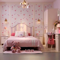 Noble fate Qizhi all solid wood ecological environmental protection youth butterfly single bed children's bed with complete sizes