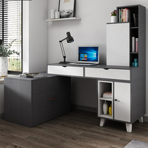 Fimax Nordic table one-piece multi-function folding bed Computer table Small apartment desk bookshelf combination Household invisible