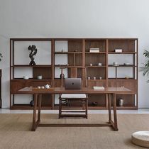 Sendihe room source color-Liuyun line table Multi-functional solid wood table Computer table Office table Tea table Simple atmosphere