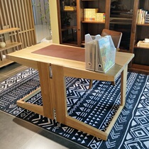 Desk gongcraftsmen Japanese Nordic solid wood logs Amandshurica original wood color environmentally friendly water-based paint