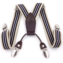 Korean version of childrens straps clip four clip childrens pants baby suspenders