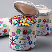 Mark pen box storage bag student marker 60 80 204 color storage box stationery bag leather plus base