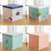 Birthday cake box 6 8 10 12 14 inch double-layer raised portable multi-layer packaging paper box factory direct sales