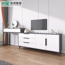 Nordic wind dresser bedroom modern simple storage cabinet Advanced retractable solid wood dressing table TV cabinet
